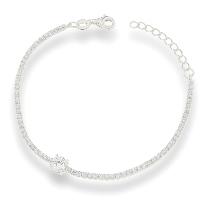 Bracciale Tennis in Argento con Zircone Bianco BZA104876